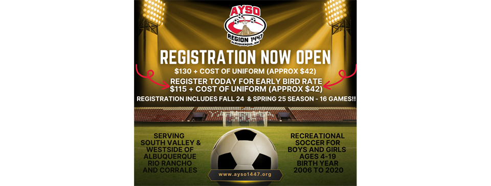 NOW OPEN Fall 2024/Spring 2025 Registration 