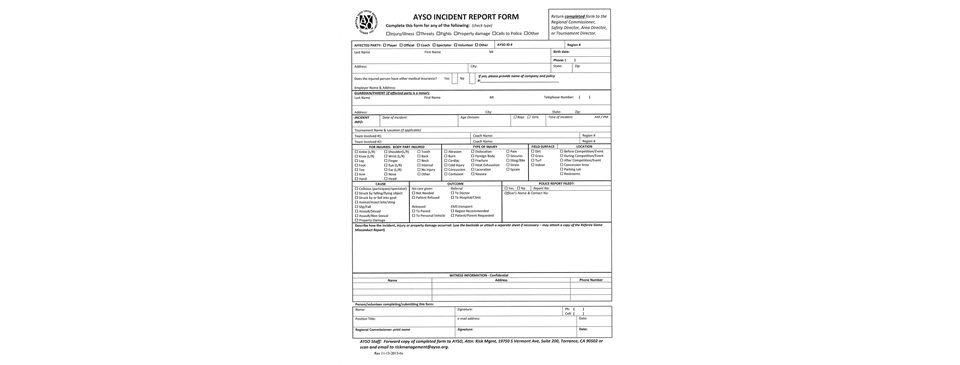 Incident Report Form 